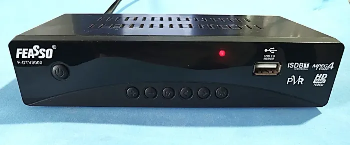Conversor de TV Digital Full HD Função Gravador Multimídia FEASSO - F- DTV3000