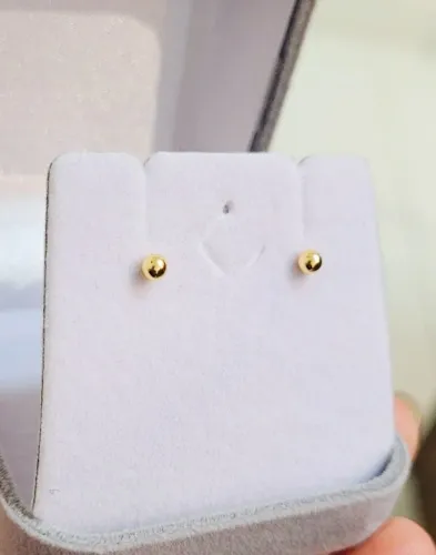 Brinco Bolinha 2,5mm Ouro 18k