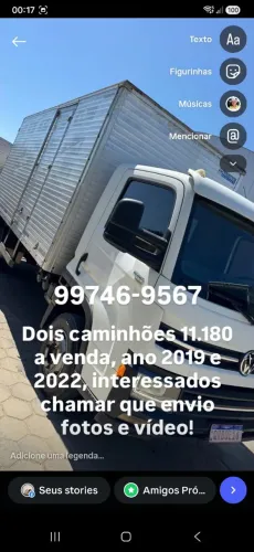 Dois caminhões 11.180 único dono