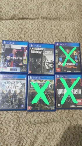 Jogos de ps4 R$50,00 cada