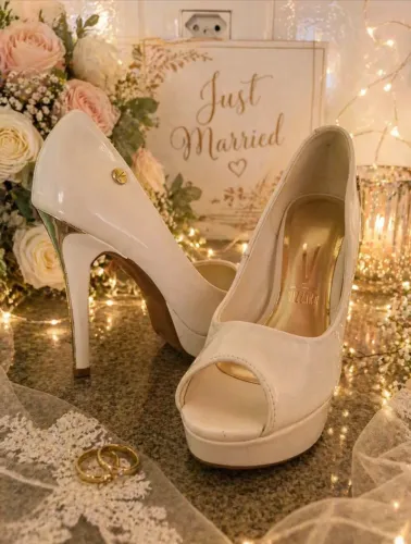 Sapato branco para noiva