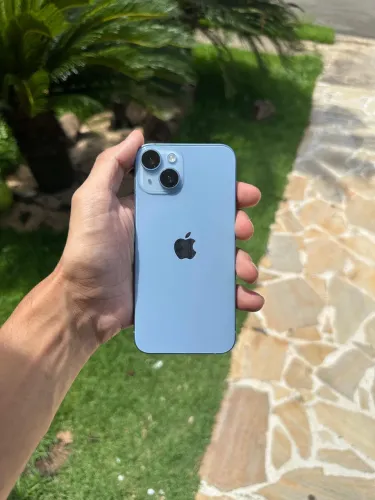 iPhone 14 Azul 128GB - Impecável | Bateria 86% + 2 Capinhas Apple