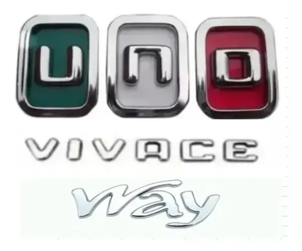 Emblema Letreiro Uno Novo Uno + Vivace+ Way Italia 2011 2016