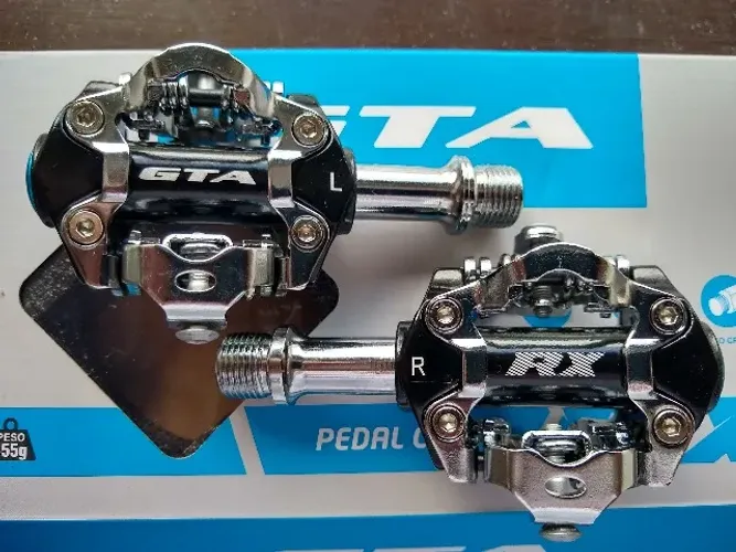 Pedal Clip Gta Alumínio Rolamentos Selados Bike  Com Tacos