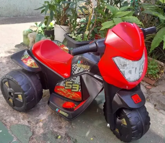 Mini Moto Elétrica Infantil Bandeirante Banmoto Preta