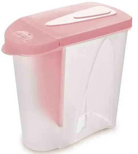 Porta Sabão Em Po De Plastico C/dosador Tamp Rosa