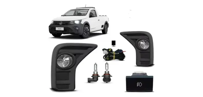 Farol Auxiliar Completo para a VW Saveiro G8 (Nova Saveiro 2024)