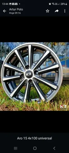 Rodas Eclipse 4x100 aro15 em até 10x de R$ 256,00 no cartão