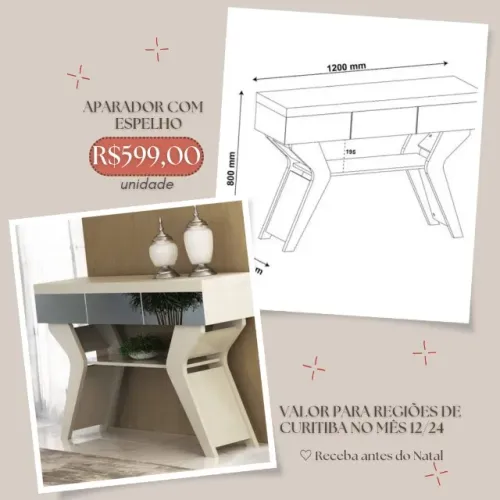Promoção Aparador com Espelho - 11/12/24