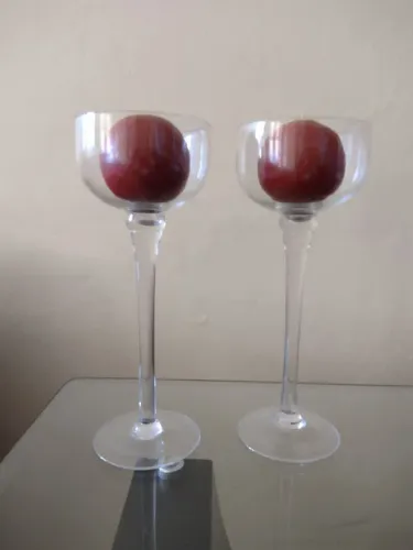 Castiçal em vidro - par