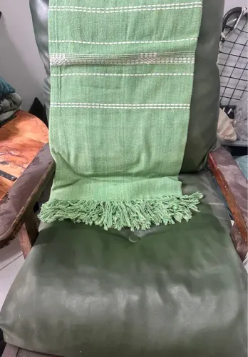 Cadeira de balanço vintage verde 70x80