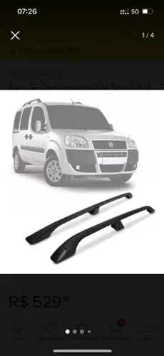 Rack Longarina teto Fiat Doblo