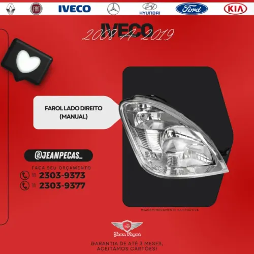 farol lado direito - iveco