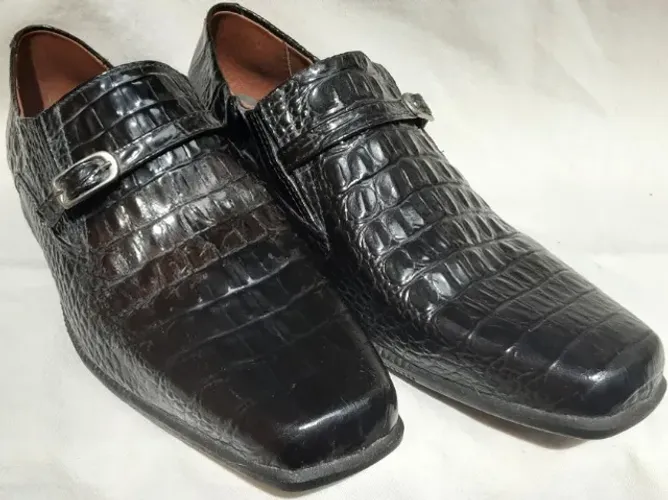 Sapato em Couro Verniz Legítimo Croco / Jacaré - Direto da Fábrica
