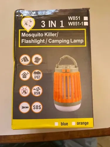 Lâmpada para matar insetos carrega com luz solar + luz para acampar + luminaria