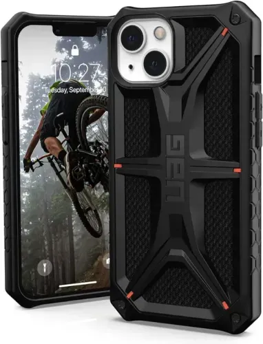 capa case de nivel militar uag monarch kevlar carbono para iphone 11 12 13 mini