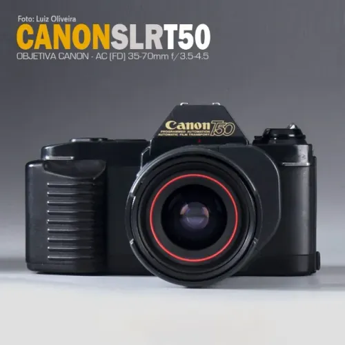Câmera SLR Canon T50 + Objt. Canon AC(FD) 35-70mm 3.5-4.5 