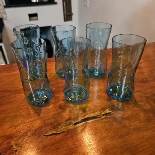 Jogo com 6 Copos de Garrafas de Cerveja