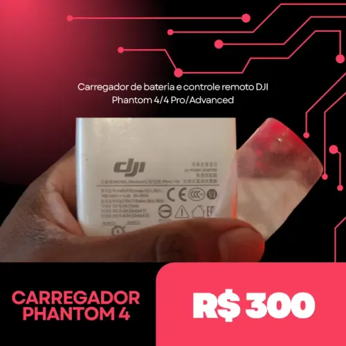 Carregador de bateria e controle remoto DJI Phantom 4/4 Pro/Advanced