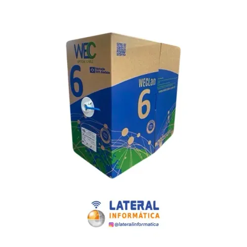 CABO DE REDE CAT6 WECLAN 100 METROS U/UTP AZUL ROLO