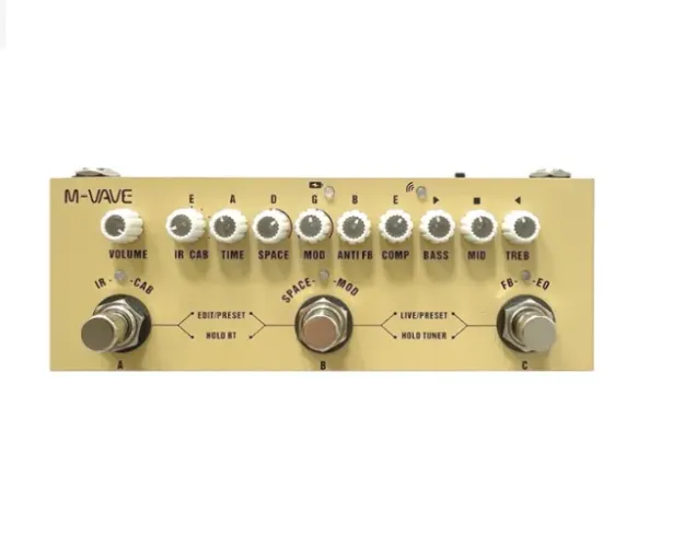 Cuvave Pedal M-vave Violão - Pedal Multi-efeito para Violão Elétrico