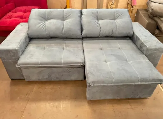 Sofá retrátil reciclável 2.00 novo a pronta entrega