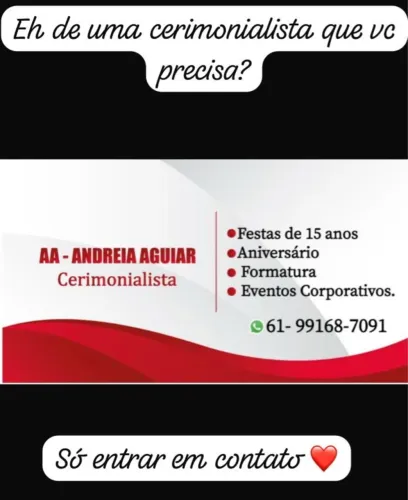 Cerimonialista/cerimonial de eventos 