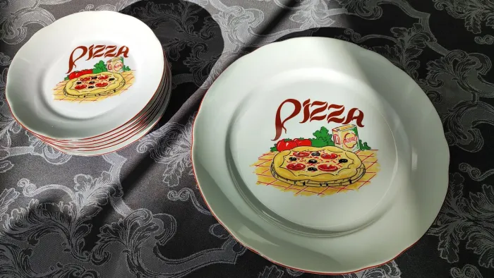 Jogo pratos porcelana Schmidt Pizza