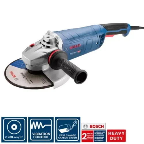 Esmerilhadeira Angular GWS 25-230 9Pol. 2500W 220V BOSCH-06018F41E0-000 - Parcelado em 10x