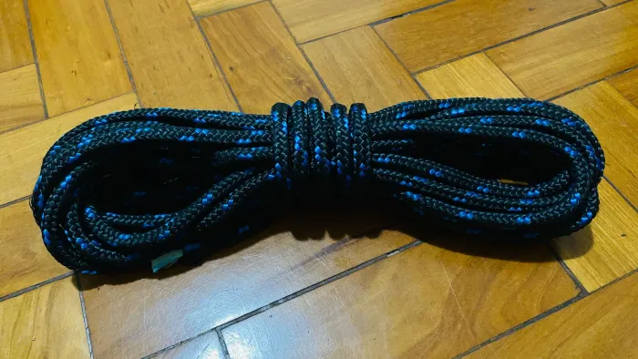 Corda de Sobrevivência Tática Militar Paracord 550 libras 4mm 10 Metros 366kgf Azul Dark