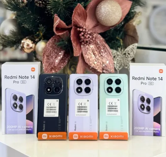 Smartphone Redmi Note 14 Pro 5G 256Gb/8Ram Roxo Entrega Grátis Goiânia e Região