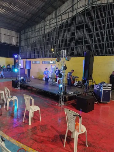 PALCO,TENDA,GRID,GRADIL,SOM, ILUMINAÇÃO 