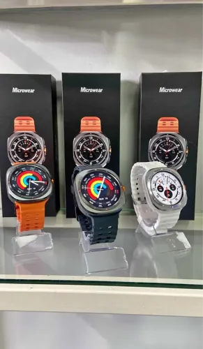 Smartwatch Microwear MA27 (Galaxy Watch Ultra) 47mm Amoled - Preto e Branco