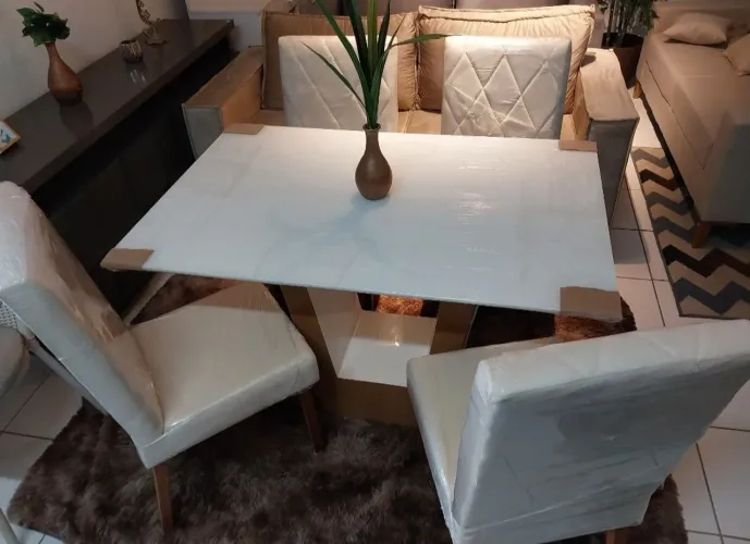 Conjunto Mesa e Cadeiras 120X80 (Nova) P.r.o.n.t.a E.n.t.r.e.g.a