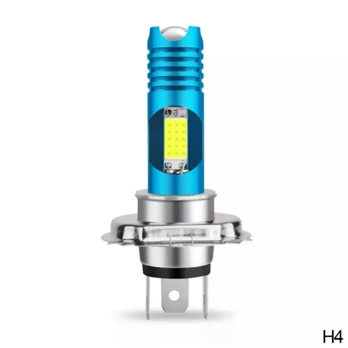 Par Lâmpadas led h4 com projeção de cores aleatória frontal