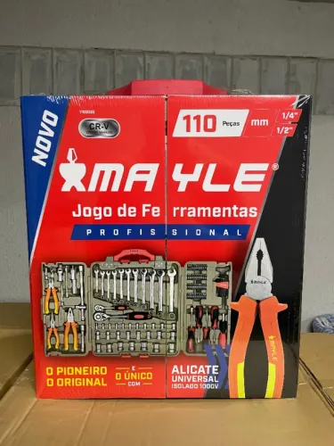 Jogo De Ferramentas Mayle 110 Peças Com Maleta