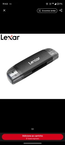 Leitor de cartão sd e Micro sd Lexar