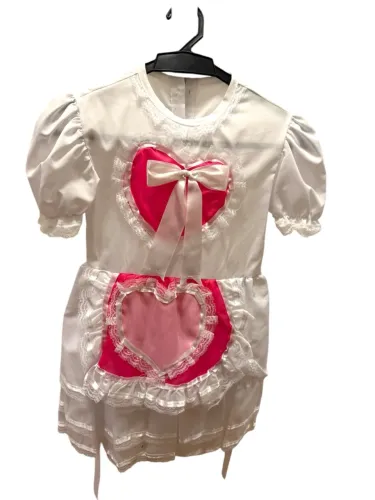 Vestido infantil de Festa Junina, branco, tamanho 12