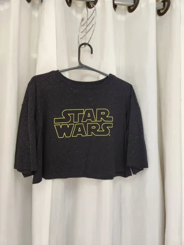 Camiseta Cropped Star Wars e Anjuss tamanho P