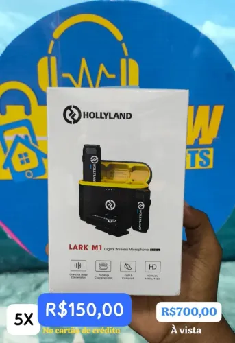 Microfone de lapela Hollyland Lark M1 combo lacrado