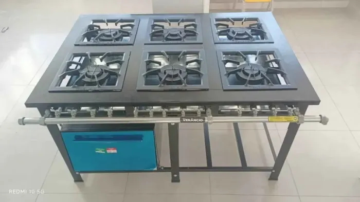FOGÃO 40X40 6 BOCAS COM FORNO VENANCIO NOVO