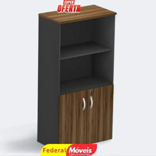 Armário Alto Escritório 2 Portas 1,59x0,80x0,42 - Novo e Resistente