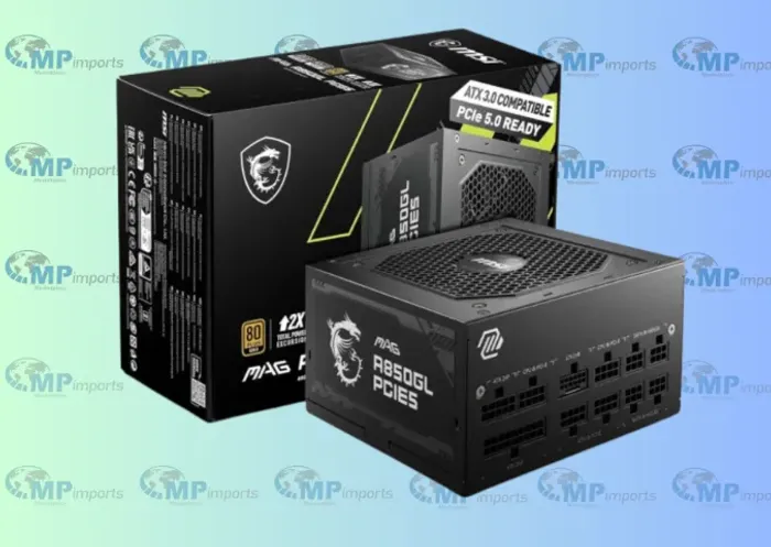 Loja MP Imports - Fonte MSI MAG A850GL, 850W, 80 Plus Gold, Modular, PFC Ativo, Com Cabo