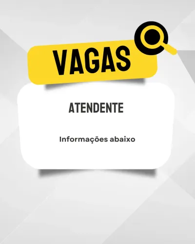Vaga para atendente diária 