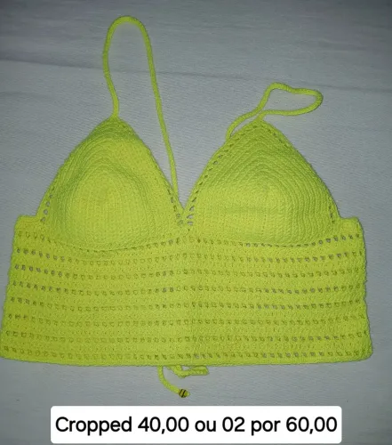 Cropped Crochê 40,00 ou 02 por 60,00