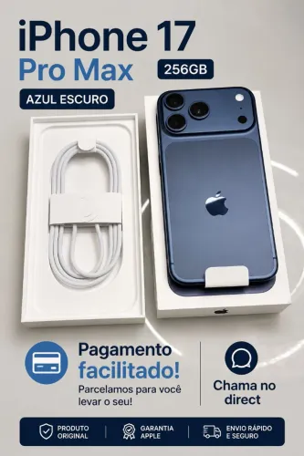 IPhone 17 Pro Max 256GB azul escuro NOVO