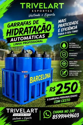 Garrafas de hidratação esportiva