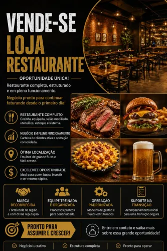 Vende- se Restaurantes em pleno funcionamento 