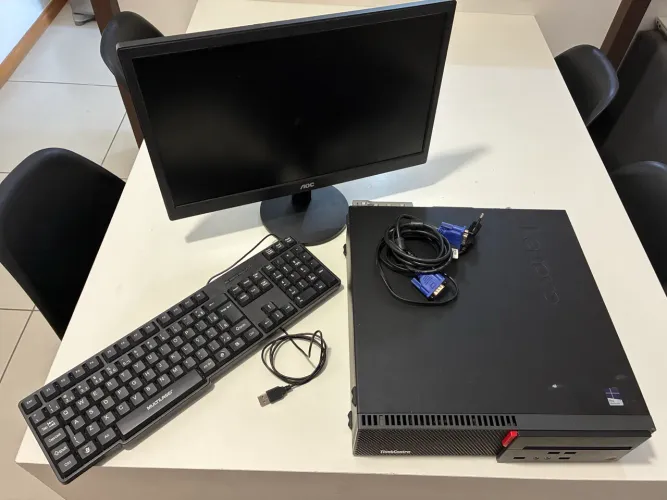 Computador Completo Lenovo i5, 6ª geração com entrada serial + monitor AOC 21"
