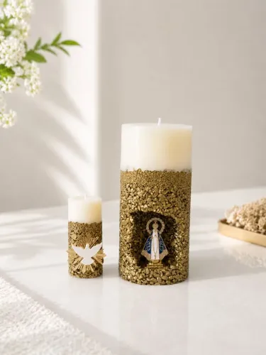 Velas religiosas artesanais